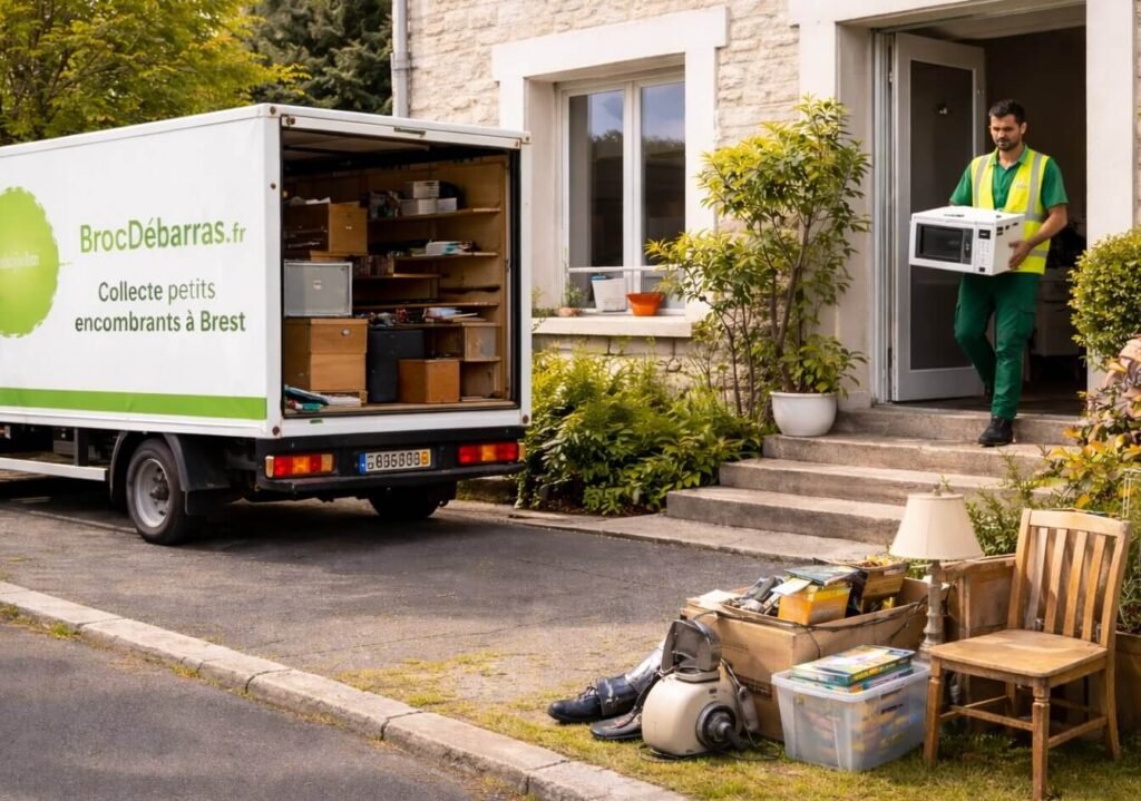 Collecte de petits encombrants à Brest avec enlèvement d’appareils et meubles à domicile
